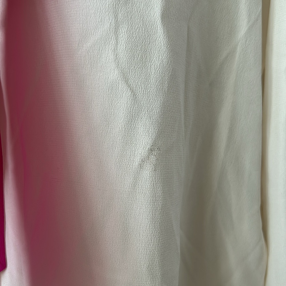 Kate Spade NWT Cream 💯% Silk Long Sleeve Button Up Blouse Shirt Top **Size 0** - Picture 5 of 5